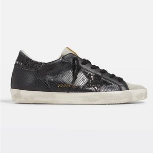 Golden Goose Superstar Leather Glitter Low-Top Sneakers -Neiman Marcus Exclusive